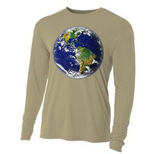 Earth Globe For Earth Day Cooling Performance Long Sleeve Crew