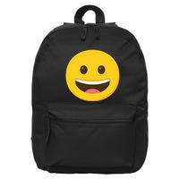 Emoticon Grinning Face Happy 16 in Basic Backpack