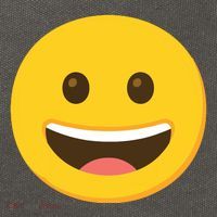 Emoticon Grinning Face Happy Cotton Canvas Backpack