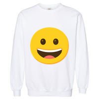 Emoticon Grinning Face Happy Garment-Dyed Sweatshirt