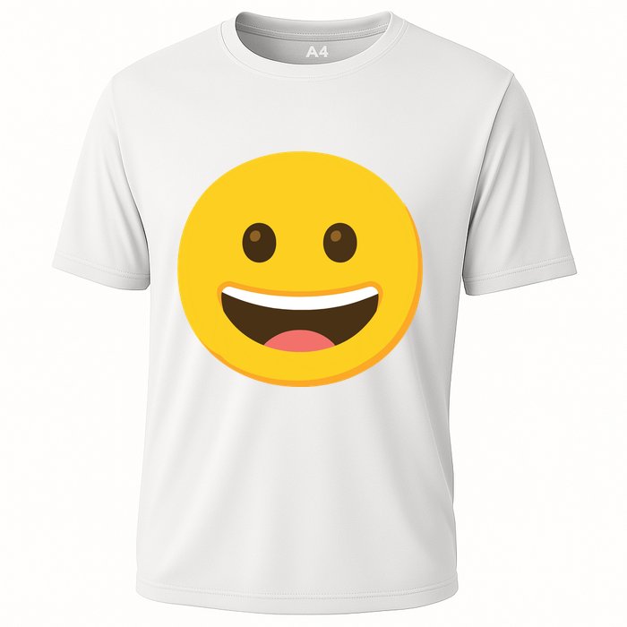 Emoticon Grinning Face Happy Cooling Performance Crew T-Shirt