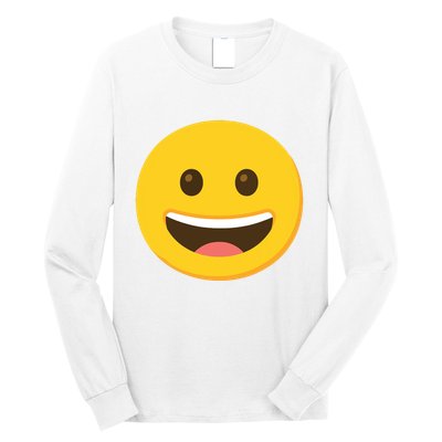 Emoticon Grinning Face Happy Long Sleeve Shirt
