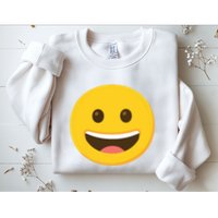 Emoticon Grinning Face Happy Sweatshirt