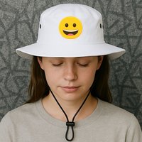 Emoticon Grinning Face Happy Bucket Hat