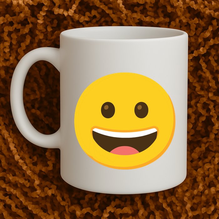 Emoticon Grinning Face Happy Mug