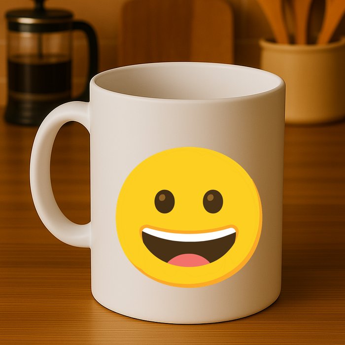 Emoticon Grinning Face Happy Mug