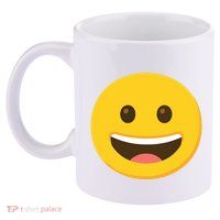 Emoticon Grinning Face Happy 11oz C Handle Ceramic Mug