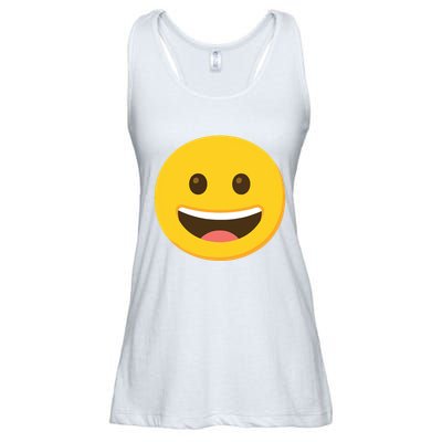 Emoticon Grinning Face Happy Ladies Essential Flowy Tank