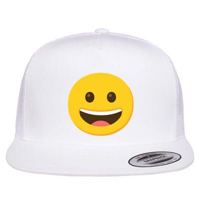 Emoticon Grinning Face Happy Flatbill Hat