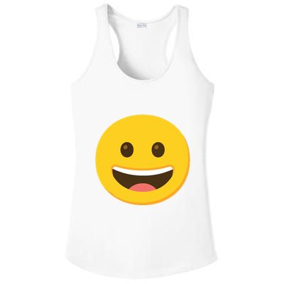 Emoticon Grinning Face Happy Ladies PosiCharge Competitor Racerback Tank