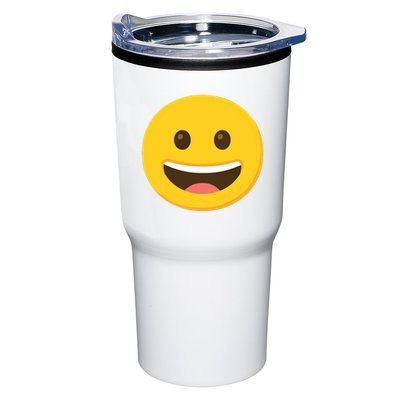 Emoticon Grinning Face Happy Tumbler