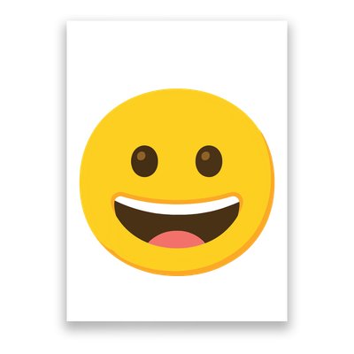 Emoticon Grinning Face Happy Poster
