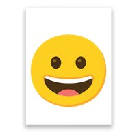 Emoticon Grinning Face Happy Poster