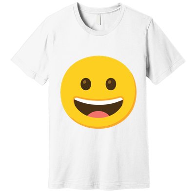 Emoticon Grinning Face Happy Premium T-Shirt