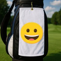 Emoticon Grinning Face Happy Golf Towel