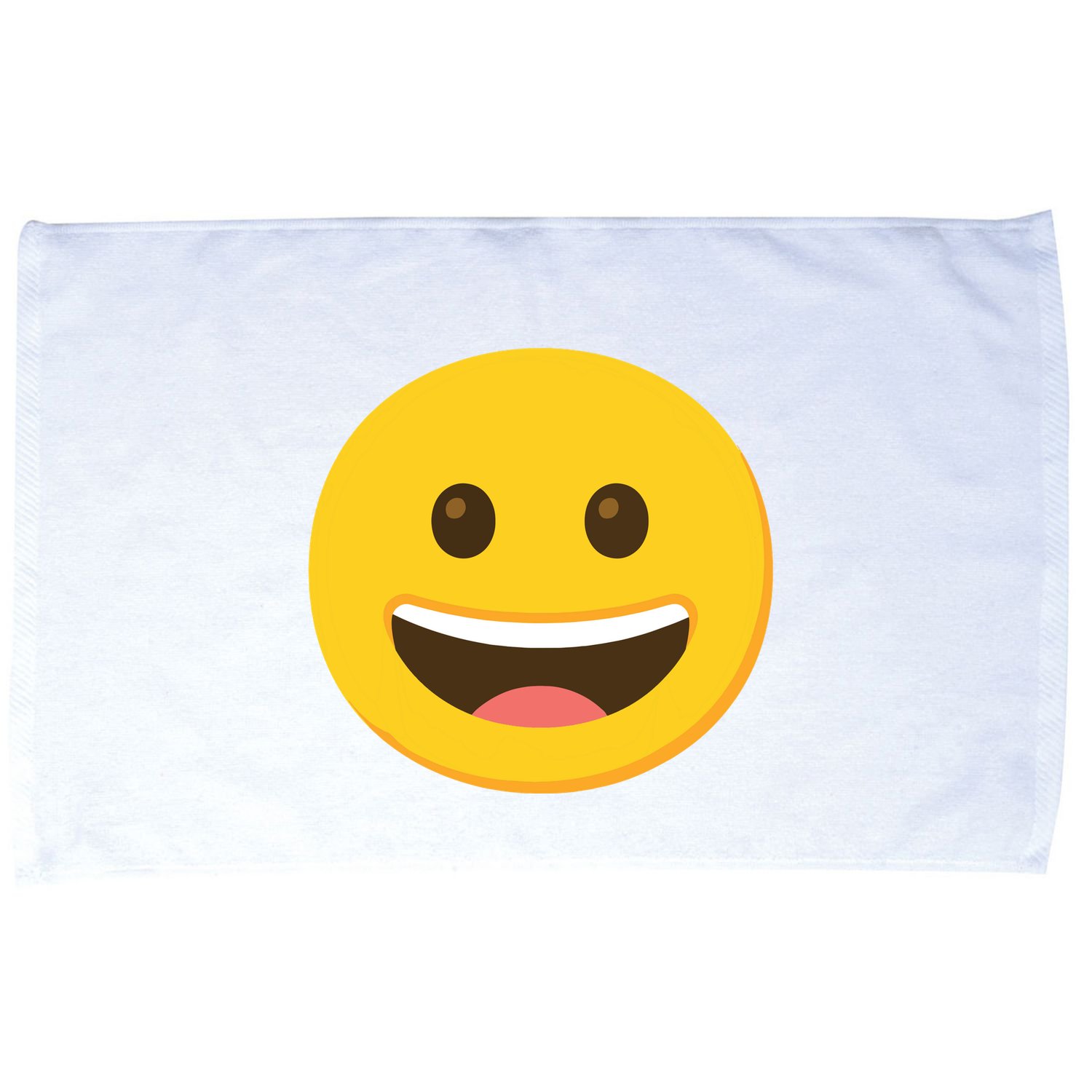Emoticon Grinning Face Happy Microfiber Hand Towel