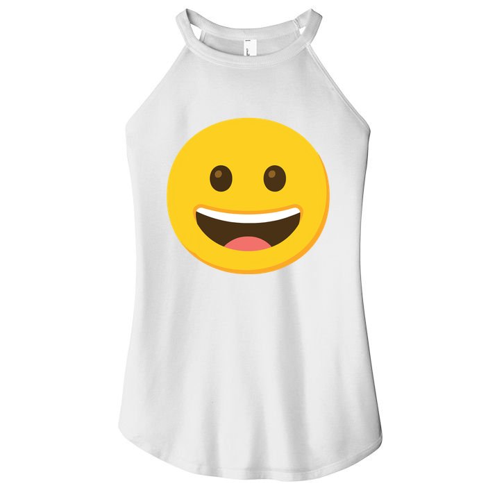 Emoticon Grinning Face Happy Women's Perfect Tri Rocker Tank