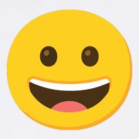 Emoticon Grinning Face Happy Short Acrylic Beanie