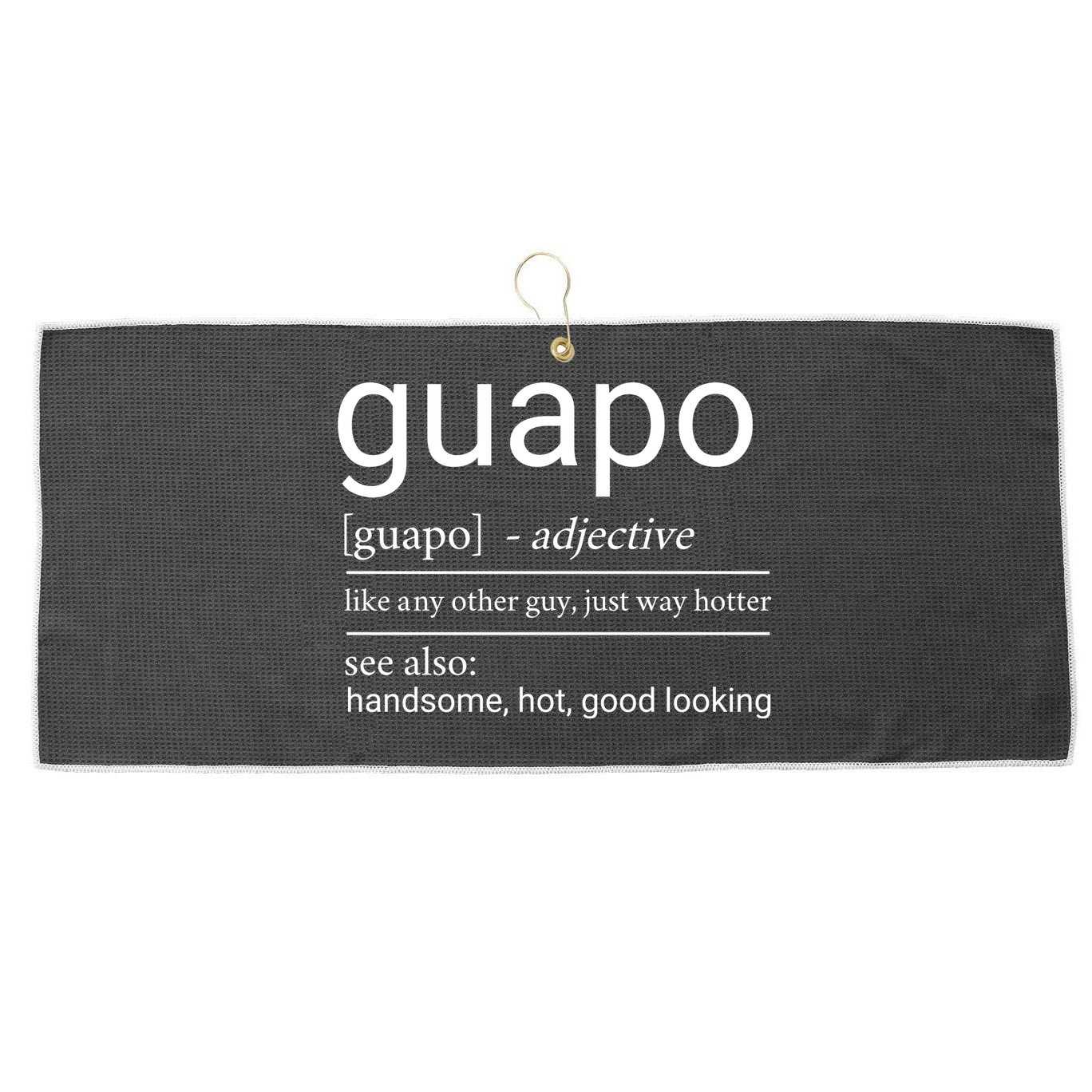 El Guapo Funny Definition Large Microfiber Waffle Golf Towel