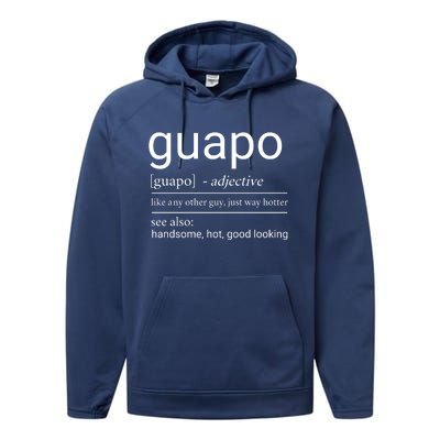 El Guapo Funny Definition Performance Fleece Hoodie