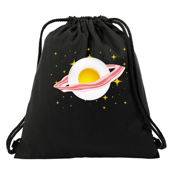 Egg Bacon Planet Drawstring Bag