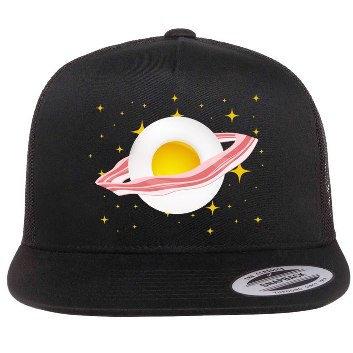 Egg Bacon Planet Flat Bill Trucker Hat