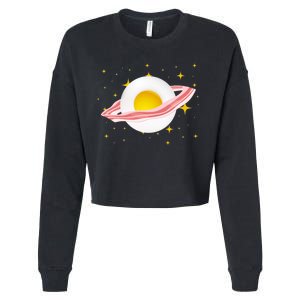 Egg Bacon Planet Cropped Pullover Crew