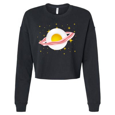 Egg Bacon Planet Cropped Pullover Crew