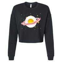 Egg Bacon Planet Cropped Pullover Crew