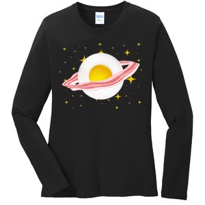 Egg Bacon Planet Ladies Long Sleeve Shirt