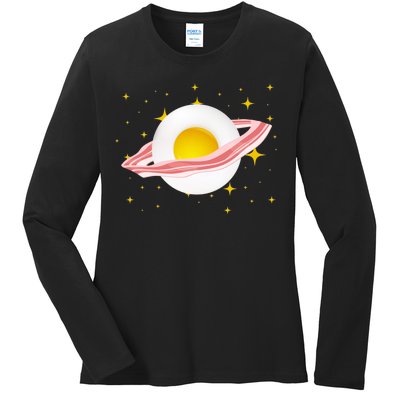 Egg Bacon Planet Ladies Long Sleeve Shirt