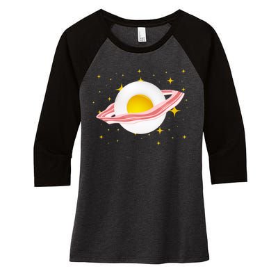 Egg Bacon Planet Women's Tri-Blend 3/4-Sleeve Raglan Shirt