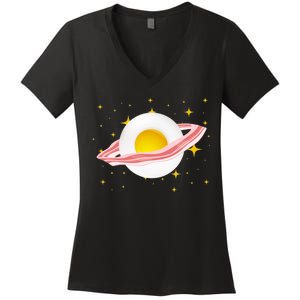 Egg Bacon Planet Women's V-Neck T-Shirt