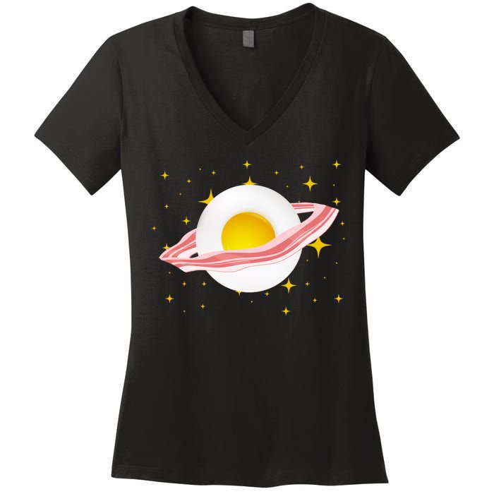 Egg Bacon Planet Women's V-Neck T-Shirt