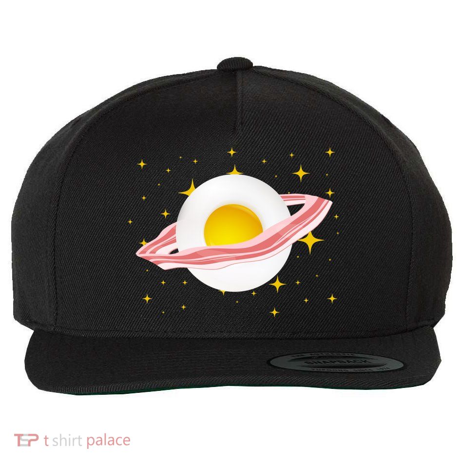 Egg Bacon Planet Wool Snapback Cap