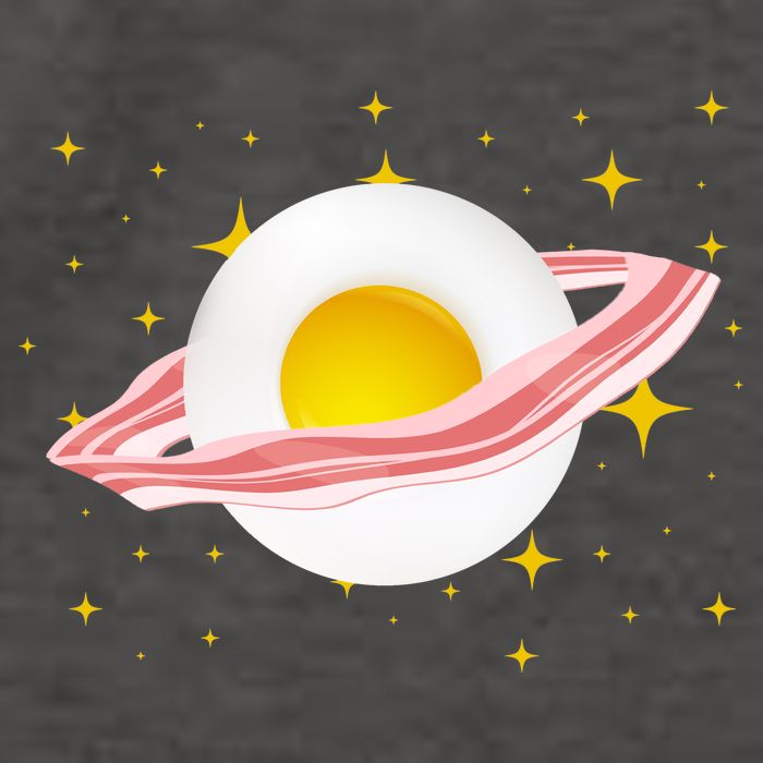 Egg Bacon Planet Vector Backpack