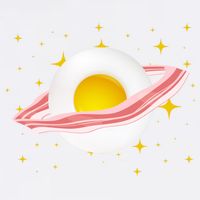 Egg Bacon Planet Garment-Dyed Sweatshirt