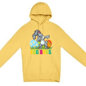 Egg Boss Dabbing Easter Bunny Premium Pullover Hoodie