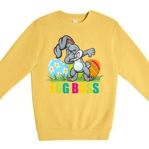 Egg Boss Dabbing Easter Bunny Premium Crewneck Sweatshirt