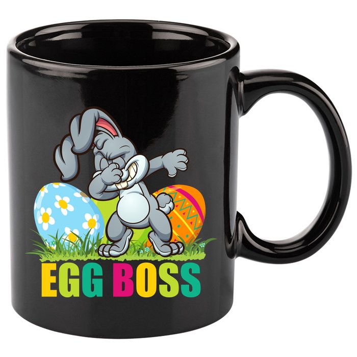 Egg Boss Dabbing Easter Bunny 11oz C Handle Ceramic Mug