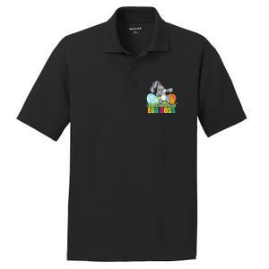 Egg Boss Dabbing Easter Bunny PosiCharge RacerMesh Polo