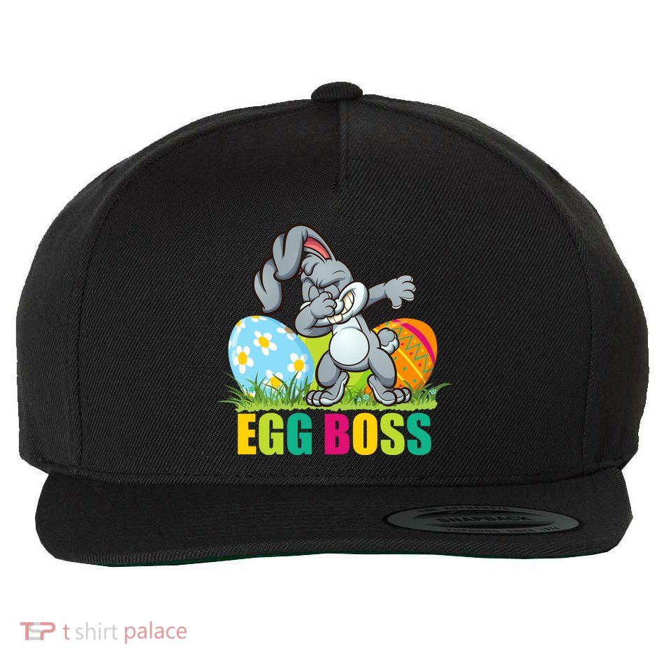 Egg Boss Dabbing Easter Bunny Wool Snapback Cap