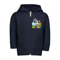 Egg Boss Dabbing Easter Bunny Toddler Zip Fleece Hoodie