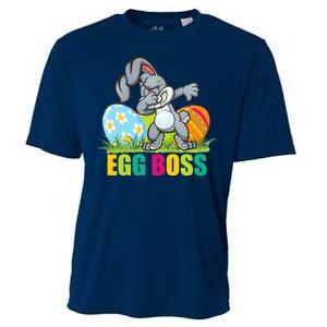 Egg Boss Dabbing Easter Bunny Cooling Performance Crew T-Shirt