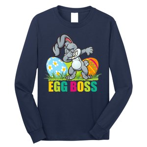 Egg Boss Dabbing Easter Bunny Long Sleeve Shirt