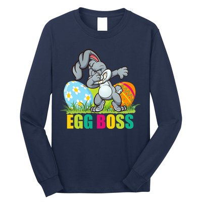 Egg Boss Dabbing Easter Bunny Long Sleeve Shirt