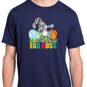 Egg Boss Dabbing Easter Bunny Adult ChromaSoft Performance T-Shirt