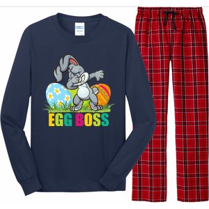 Egg Boss Dabbing Easter Bunny Long Sleeve Pajama Set