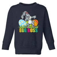 Egg Boss Dabbing Easter Bunny Toddler Sweatshirt