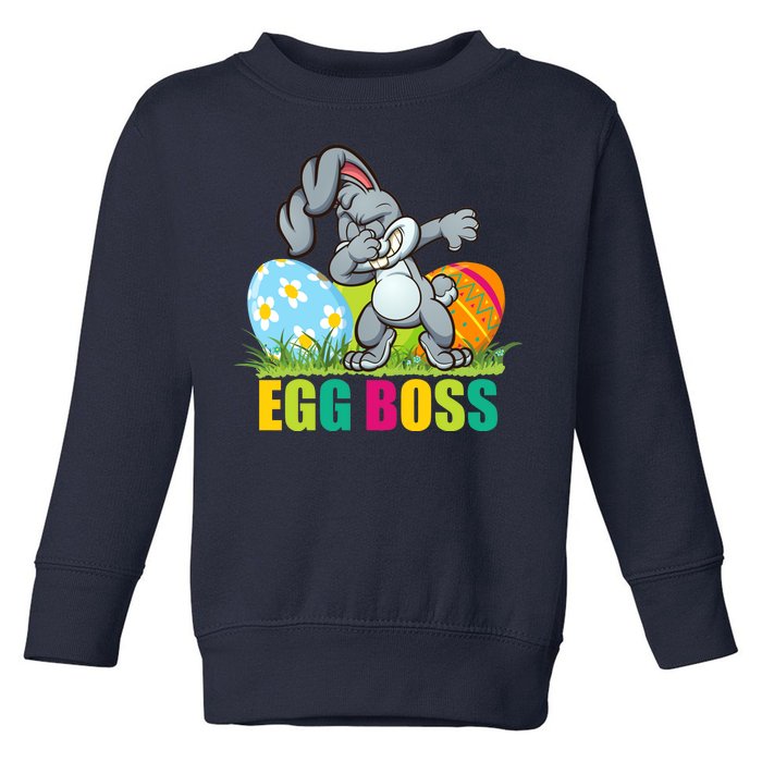 Egg Boss Dabbing Easter Bunny Toddler Sweatshirt